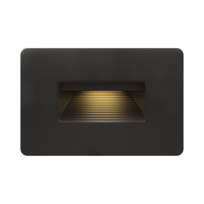 Luna LED Step Light in Horizontal/Satin Black.