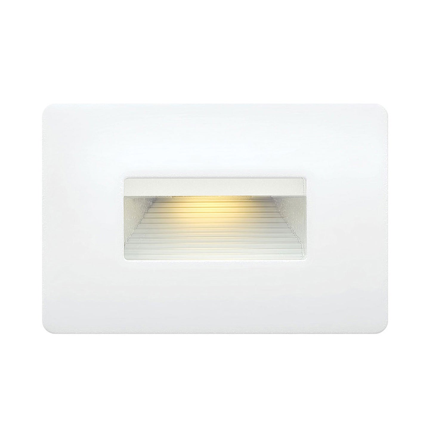 Luna LED Step Light in Horizontal/Satin White.