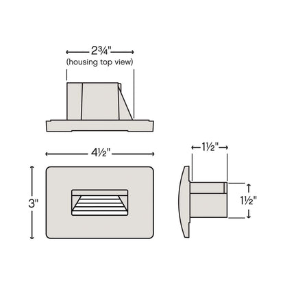 Luna LED Step Light - line drawing.