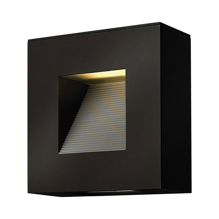 Luna Square Outdoor LED Wall Light in Satin Black.
