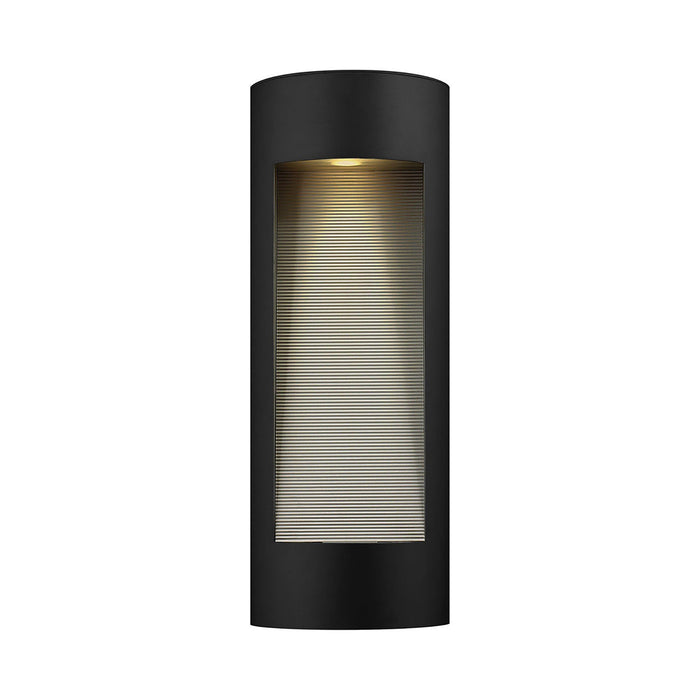 Luna Tall Outdoor Wall Light in Cylinder Large/Satin Black.
