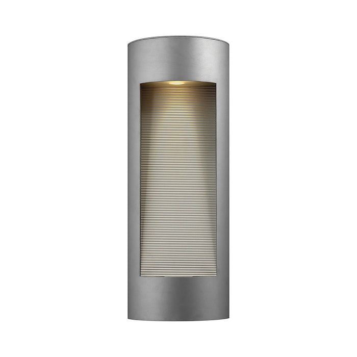 Luna Tall Outdoor Wall Light in Cylinder Large/Titanium.