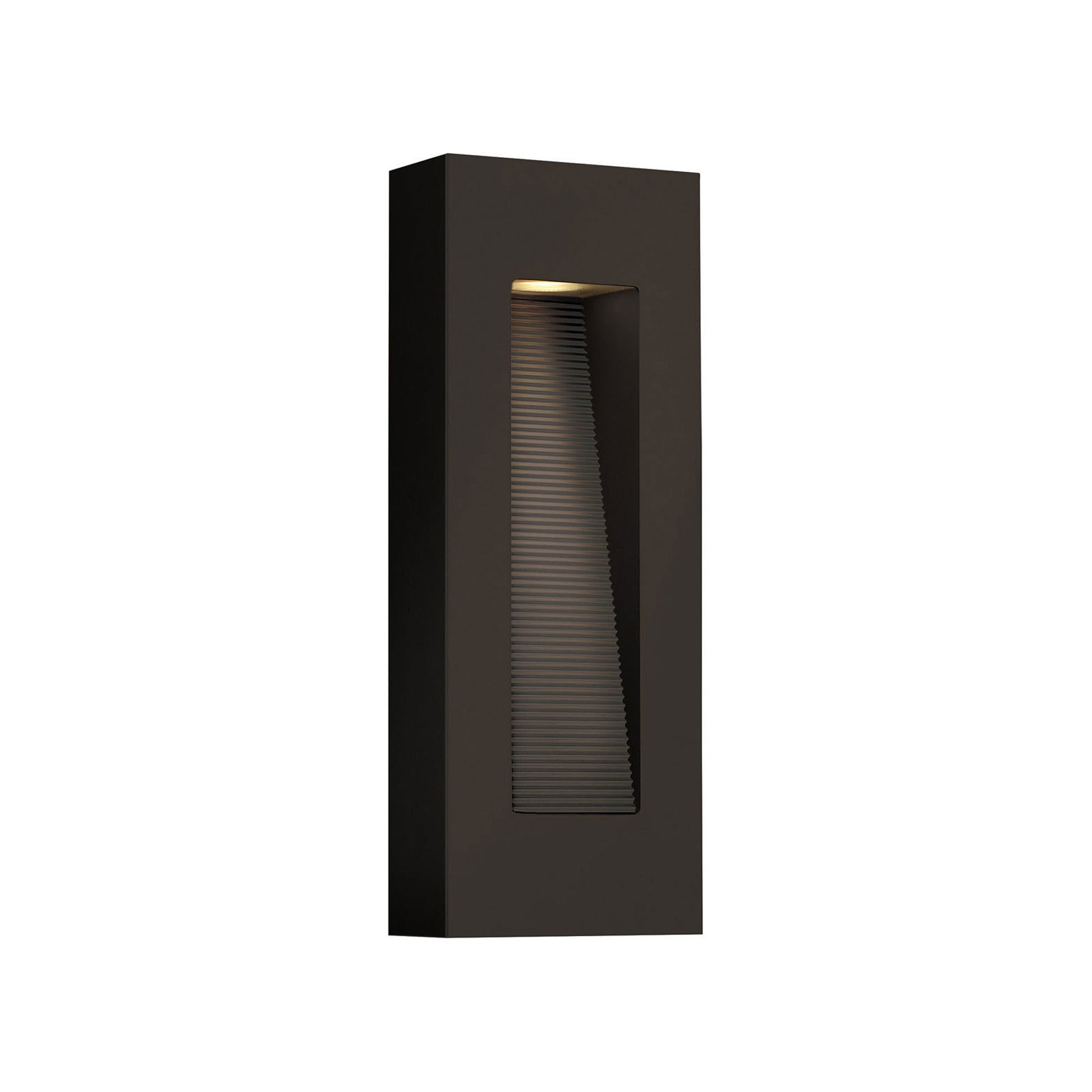 Luna Tall Outdoor Wall Light in Rectangular Medium/Bronze.