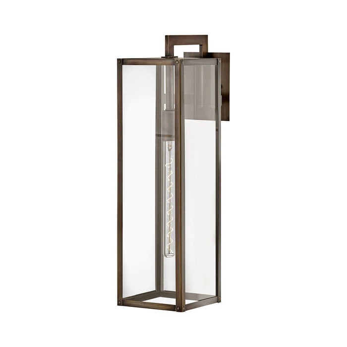 Max Outdoor Wall Light in Large/Burnished Bronze.