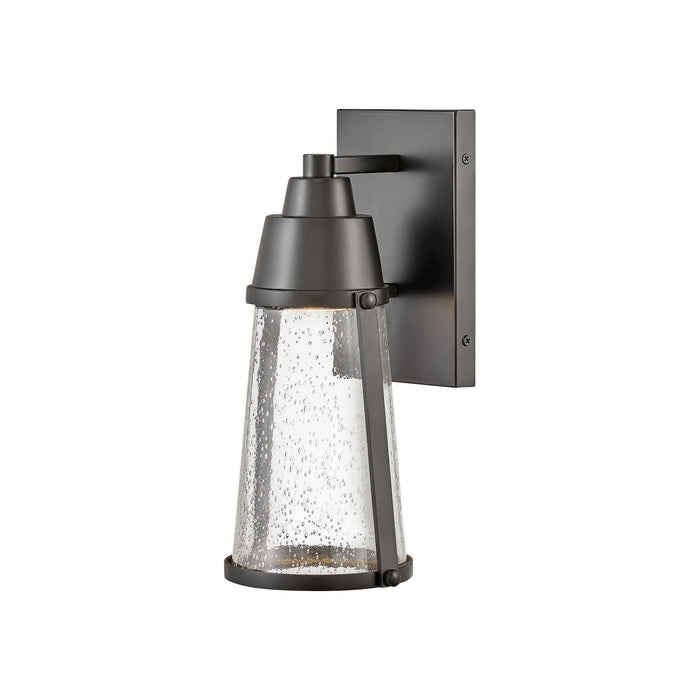Miles Outdoor LED Wall Light in Small/Black.