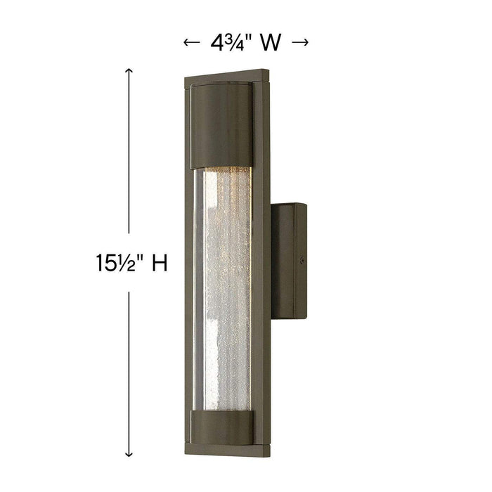 Mist Outdoor Wall Light - line drawing.