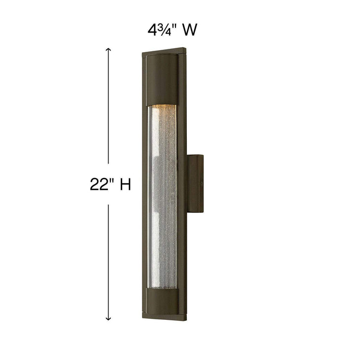 Mist Outdoor Wall Light - line drawing.