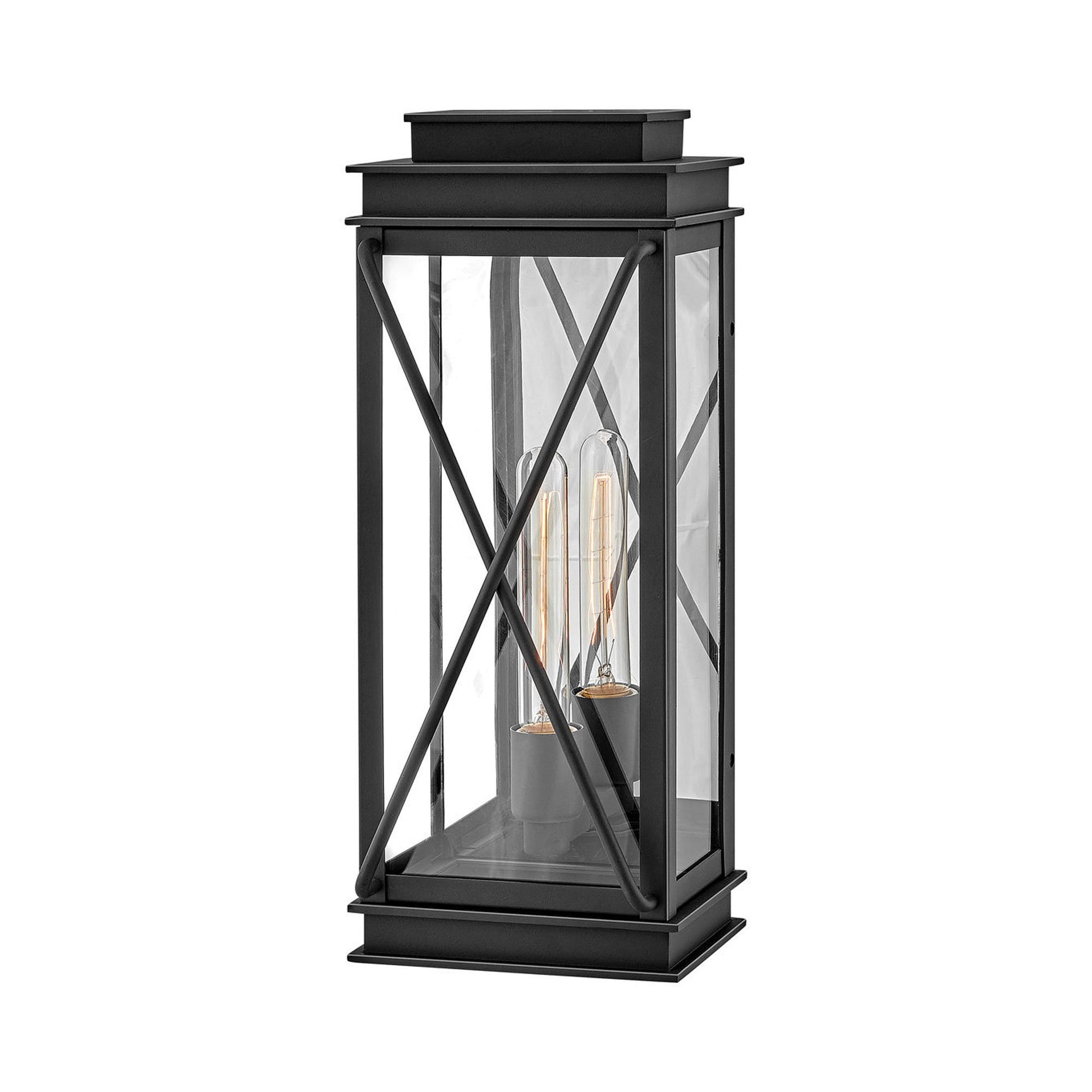 Montecito Outdoor Wall Light in Museum Black (Medium).