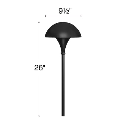 Mushroom Path Light - line drawing.