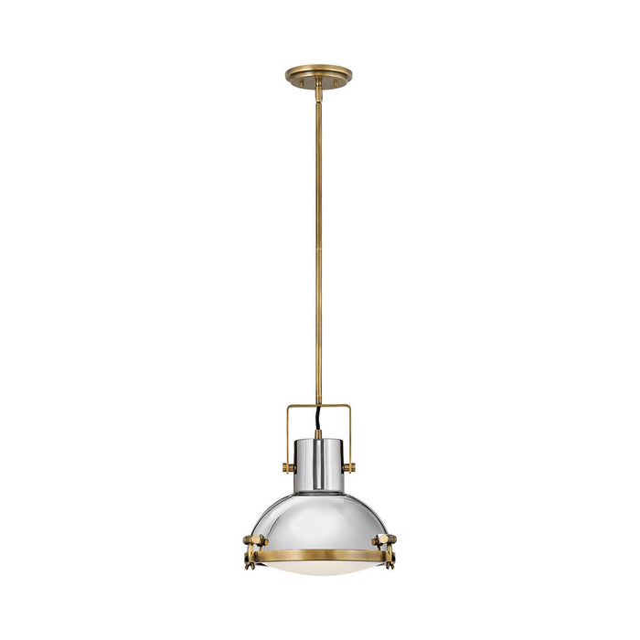 Nautique Pendant Light in Small/Heritage Brass/Polished Nickel.