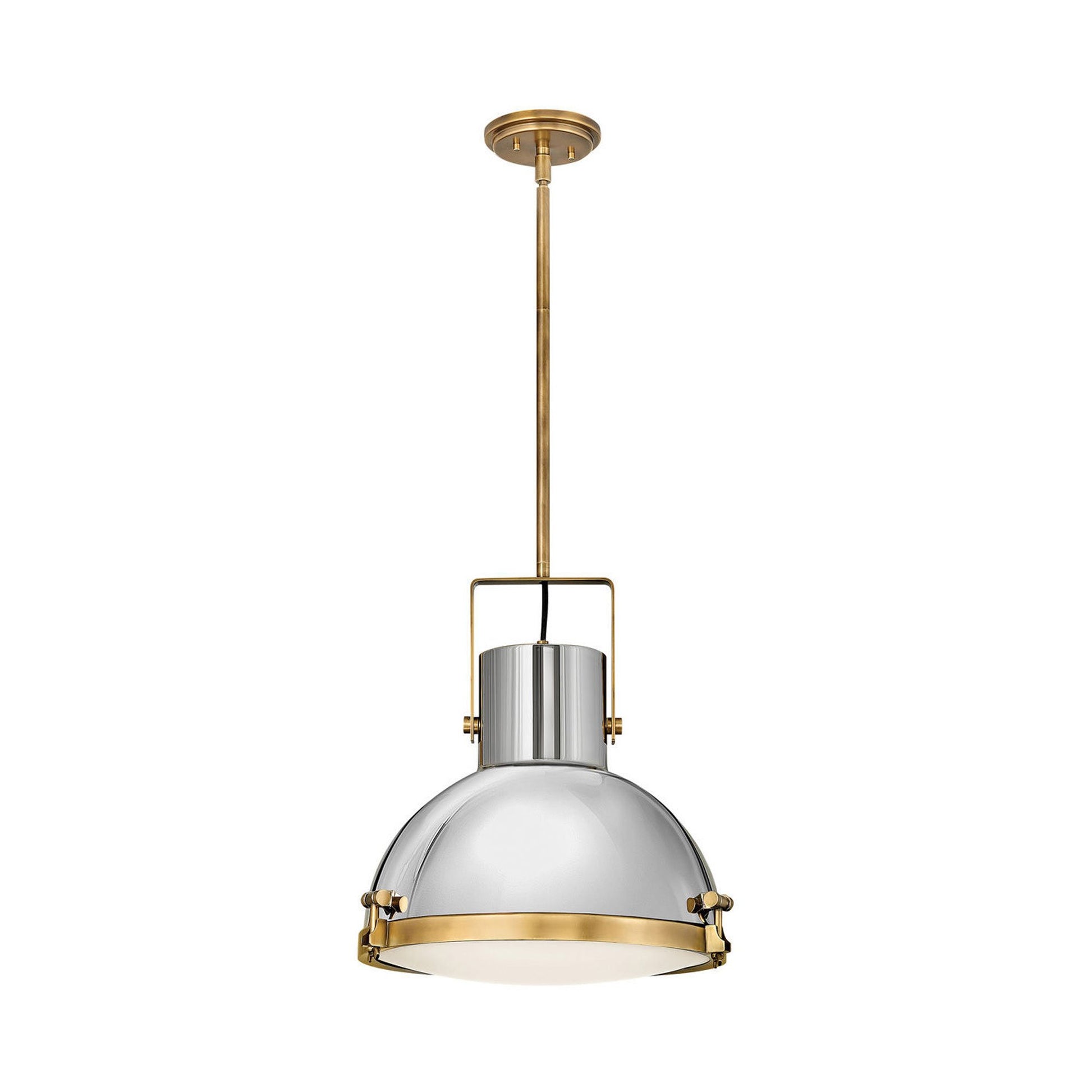 Nautique Pendant Light in Large/Heritage Brass/Polished Nickel.