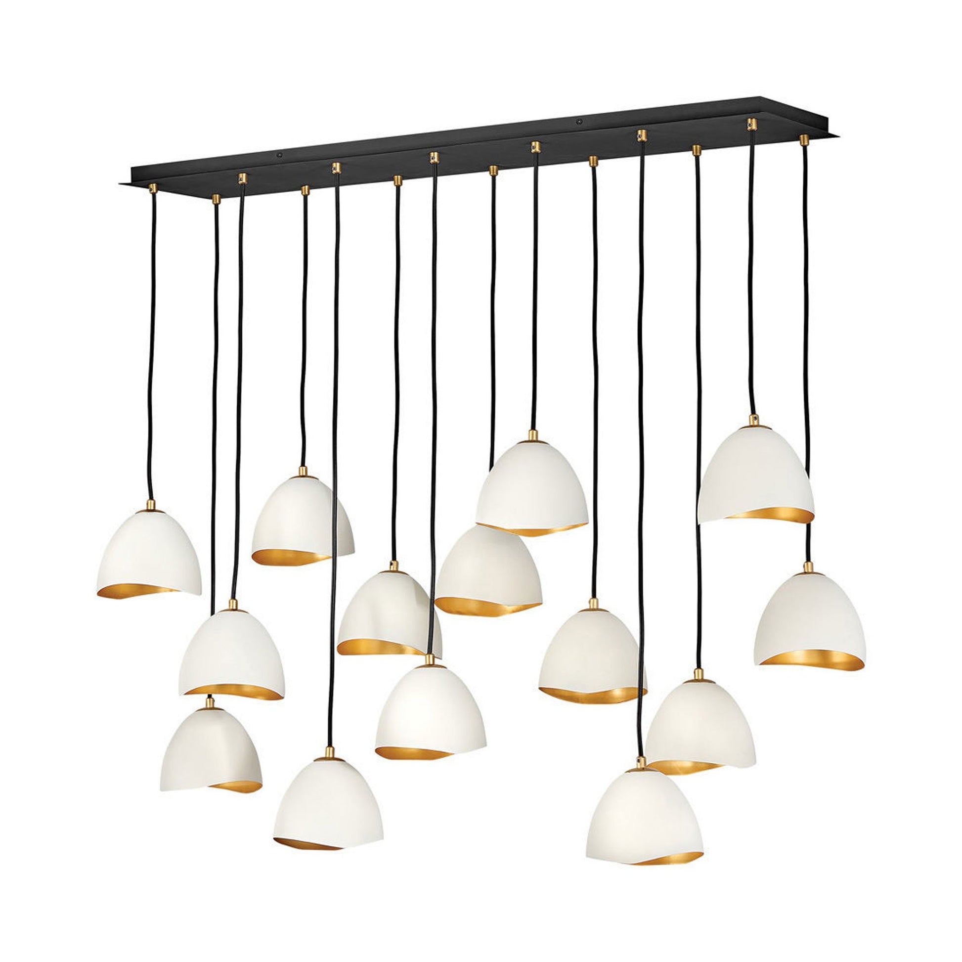 Nula Linear Pendant Light in Shell White.