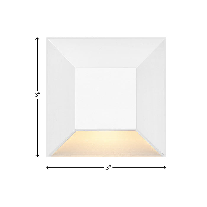 Nuvi Square LED Deck Light - line drawing.