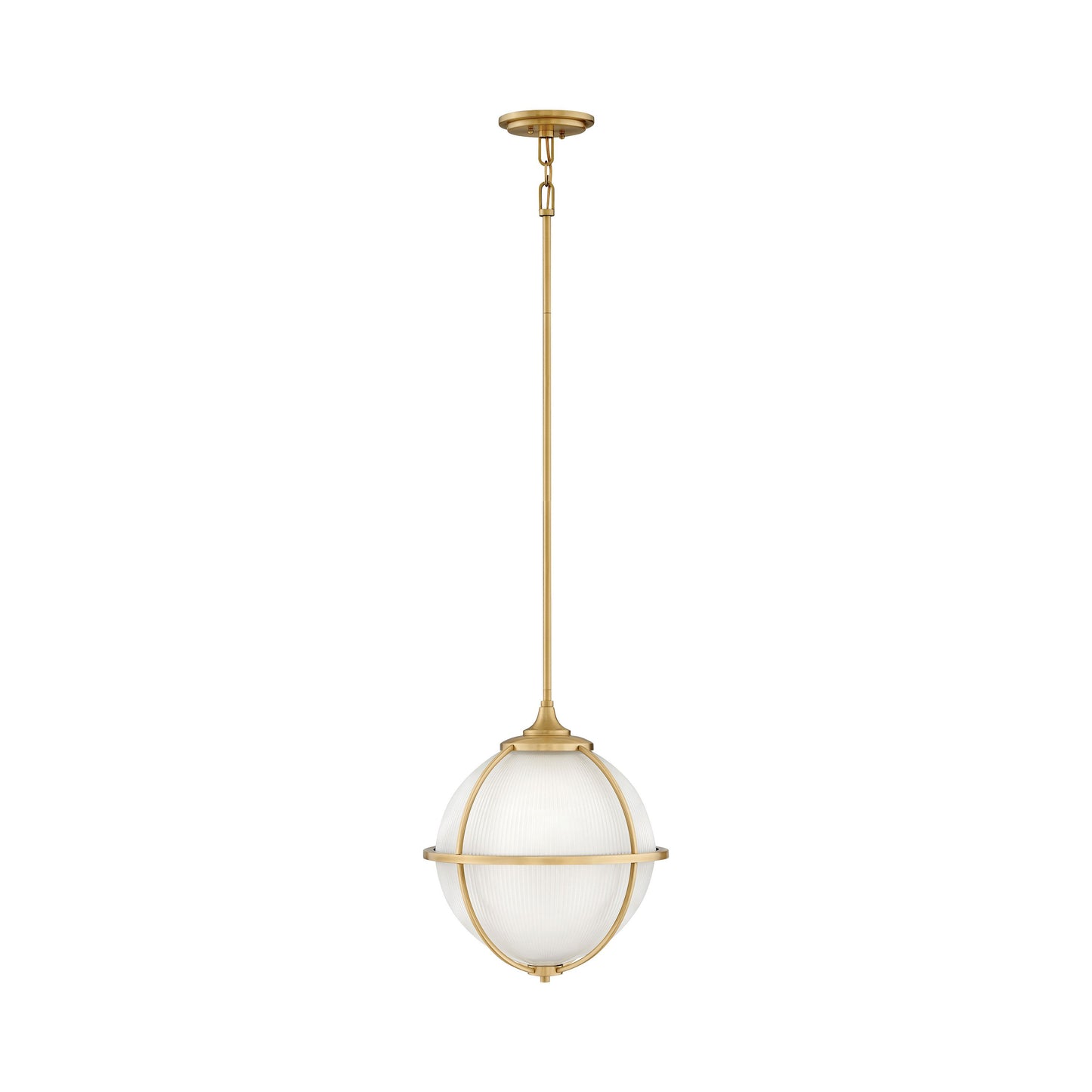 Odeon Pendant Light in Satin Brass.