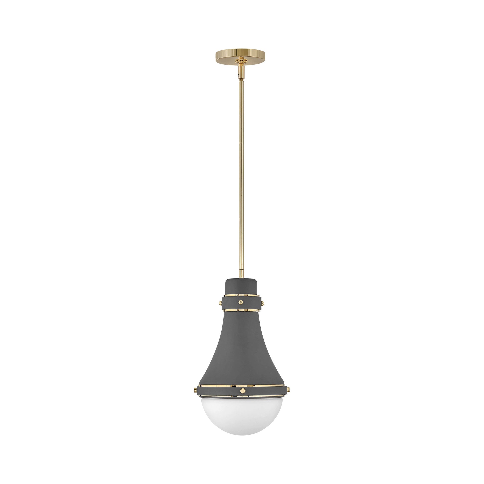 Oliver Pendant Light in Dark Matte Grey (Small).