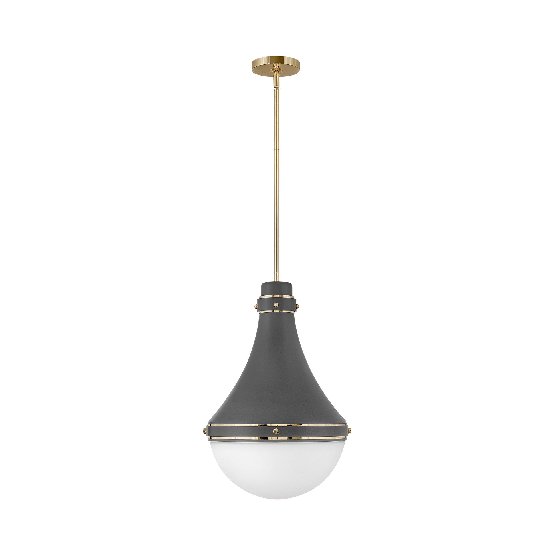 Oliver Pendant Light in Dark Matte Grey (Medium).