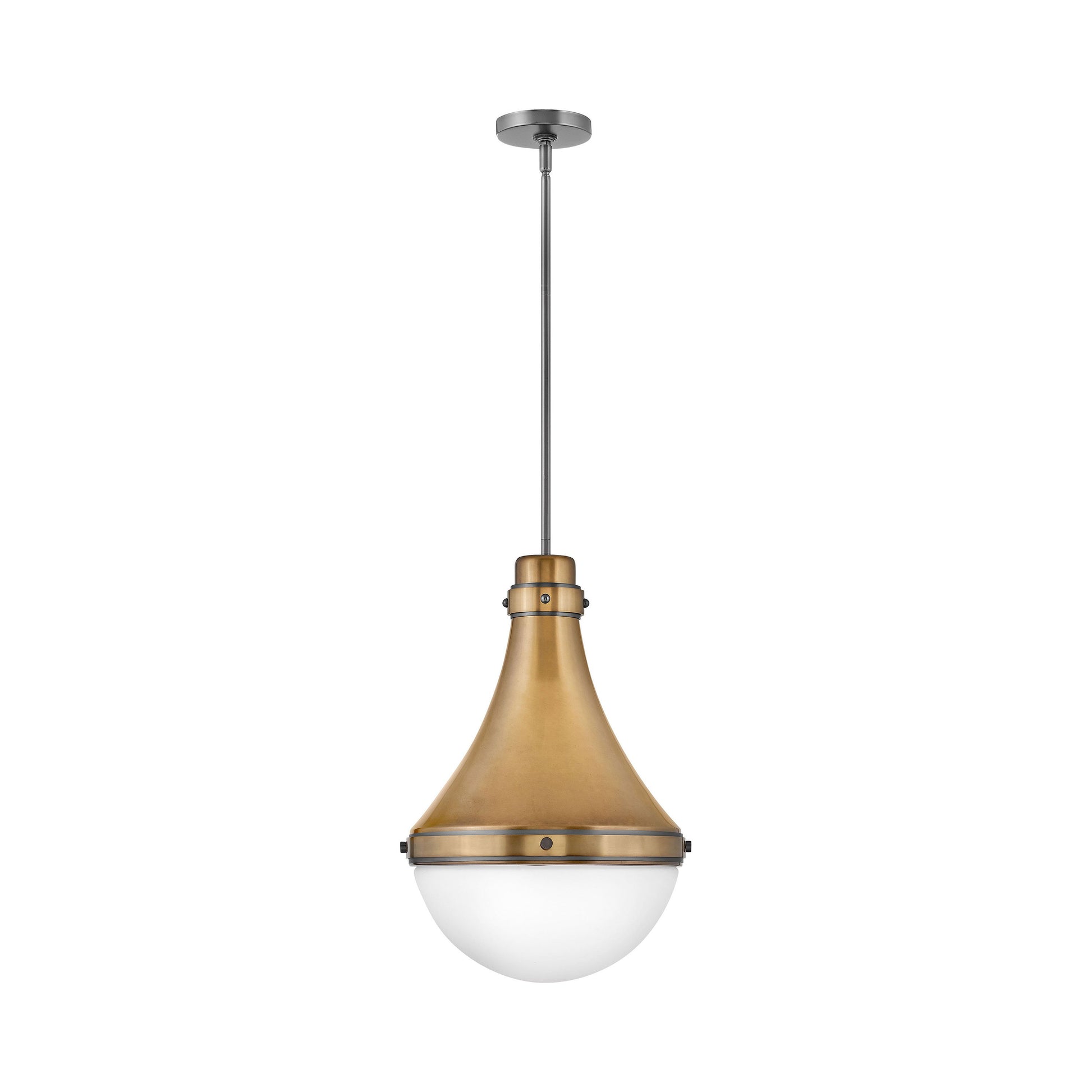 Oliver Pendant Light in Heritage Brass (Medium).