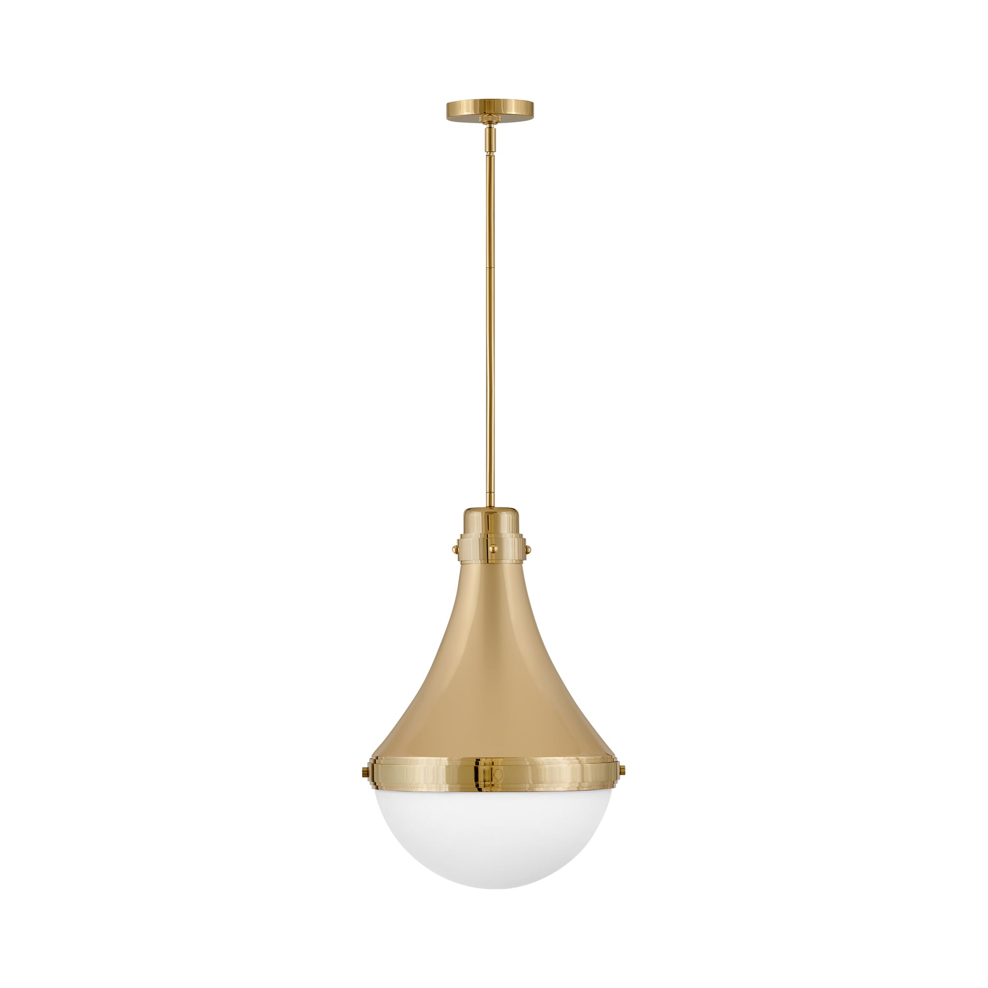 Oliver Pendant Light in Bright Brass (Medium).
