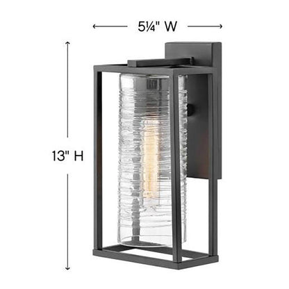 Pax Outdoor Wall Light - line drawing.