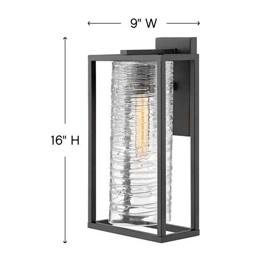 Pax Outdoor Wall Light - line drawing.