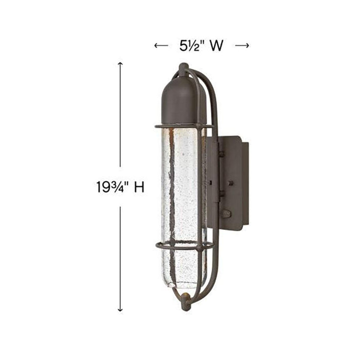 Perry Outdoor Wall Light - line drawing.