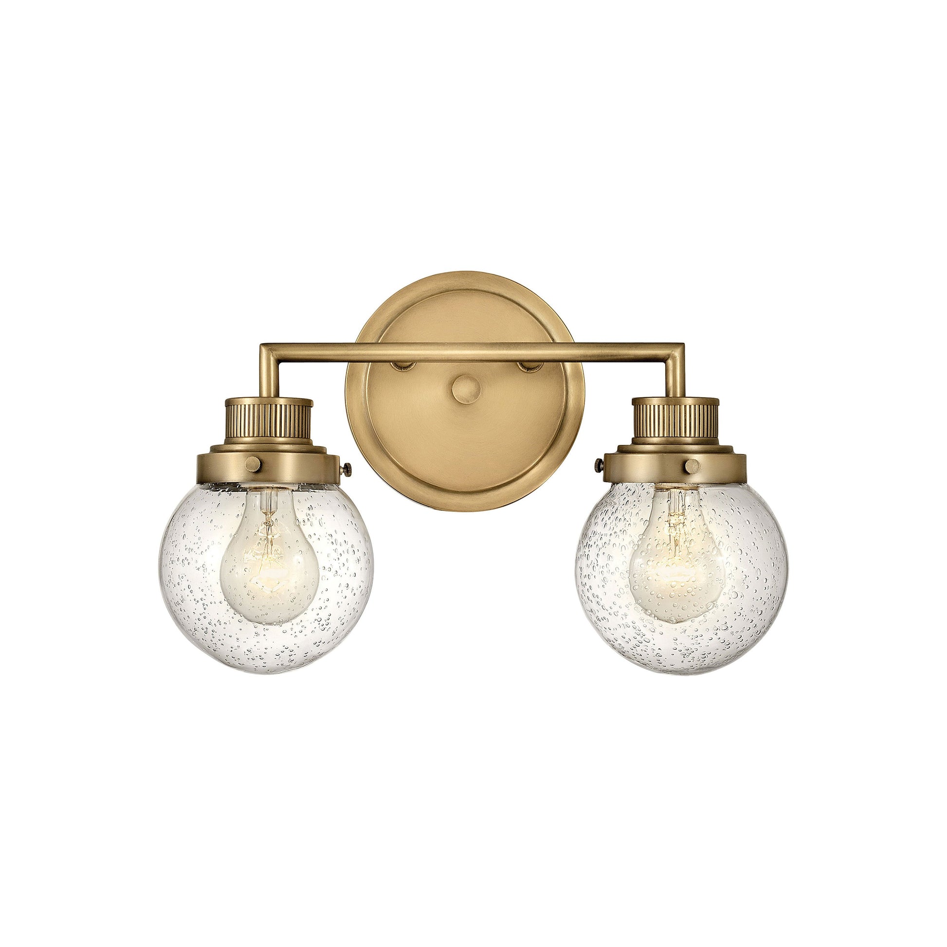 Poppy Bath Vanity Light in Heritage Brass (2-Light).