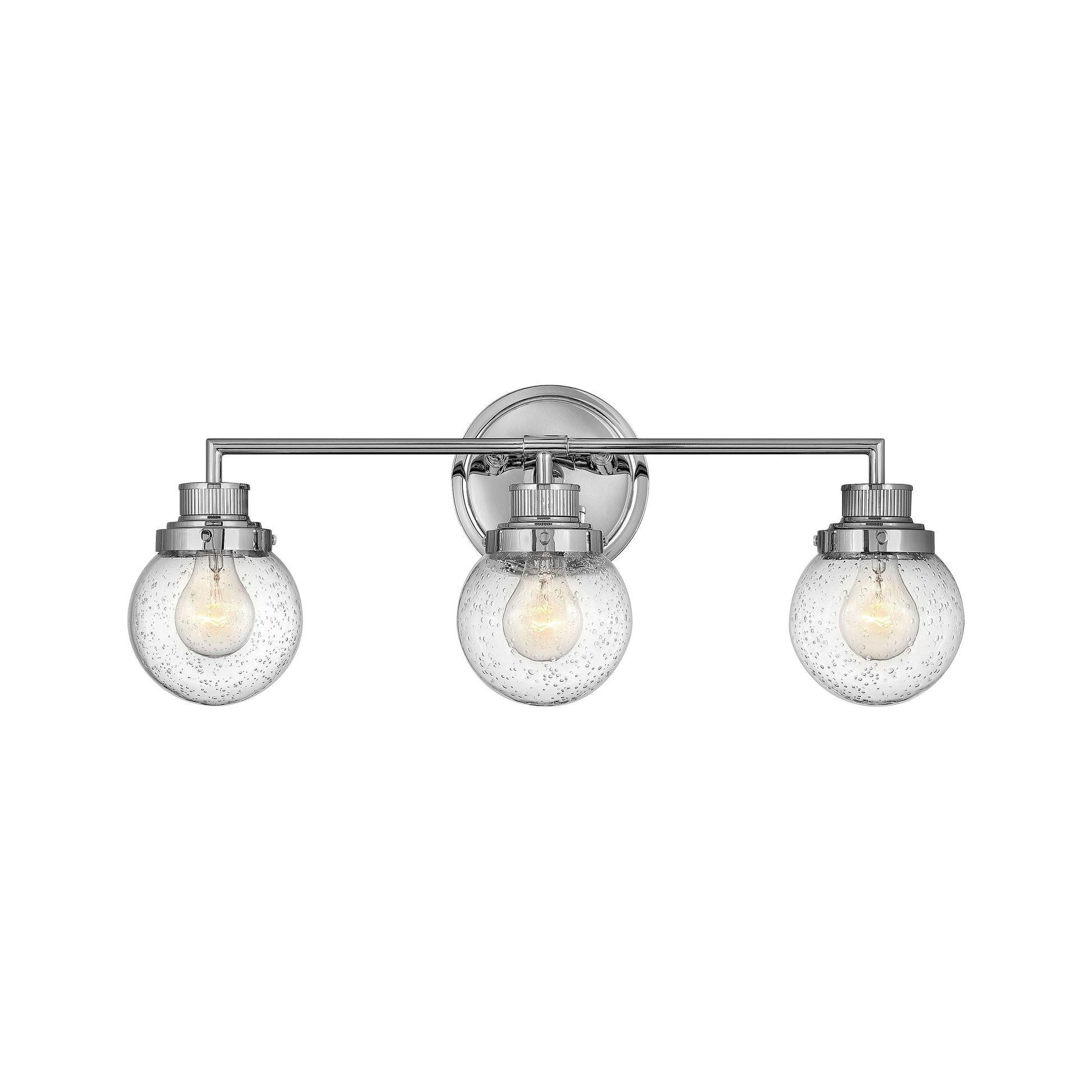 Poppy Bath Vanity Light in Chrome (3-Light).