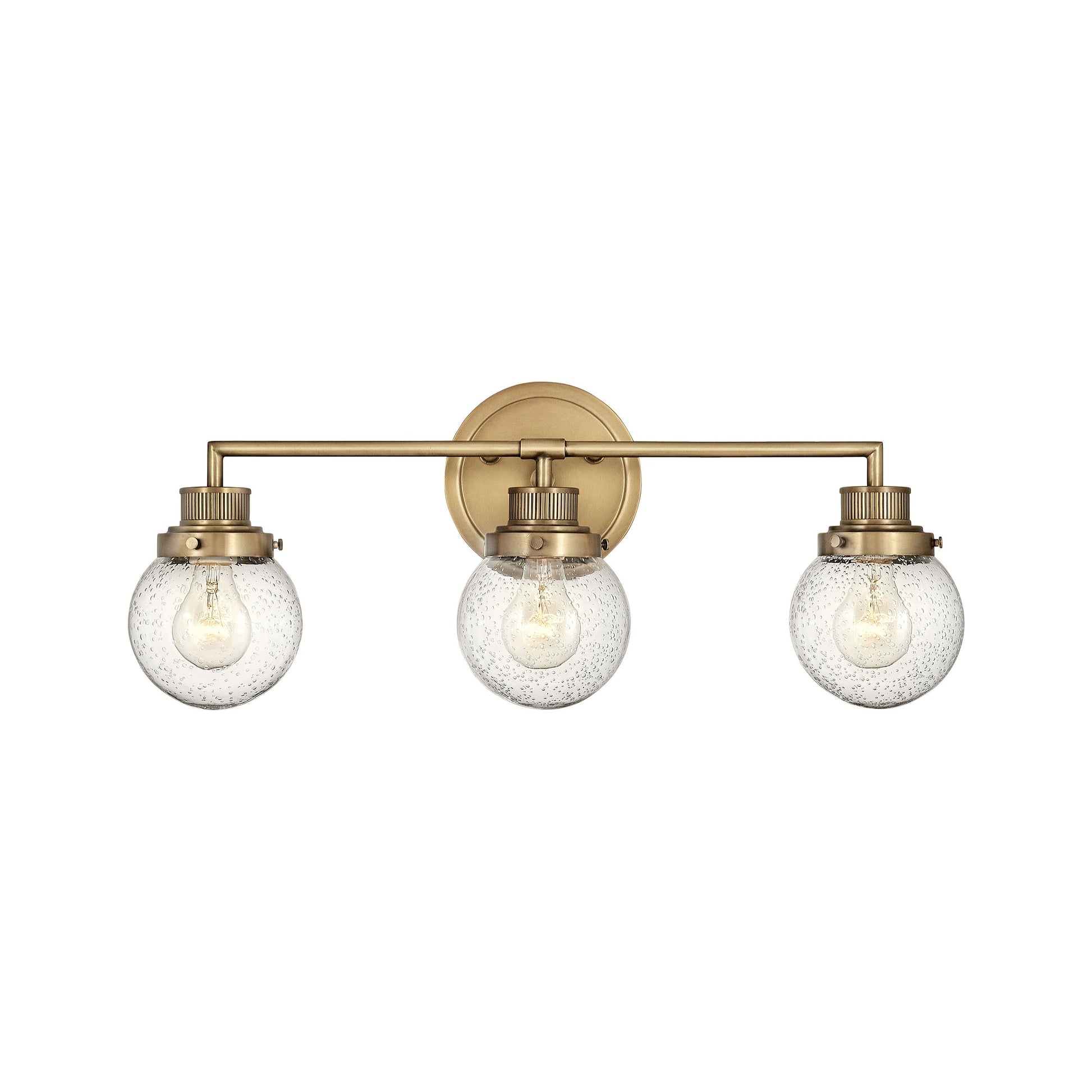 Poppy Bath Vanity Light in Heritage Brass (3-Light).