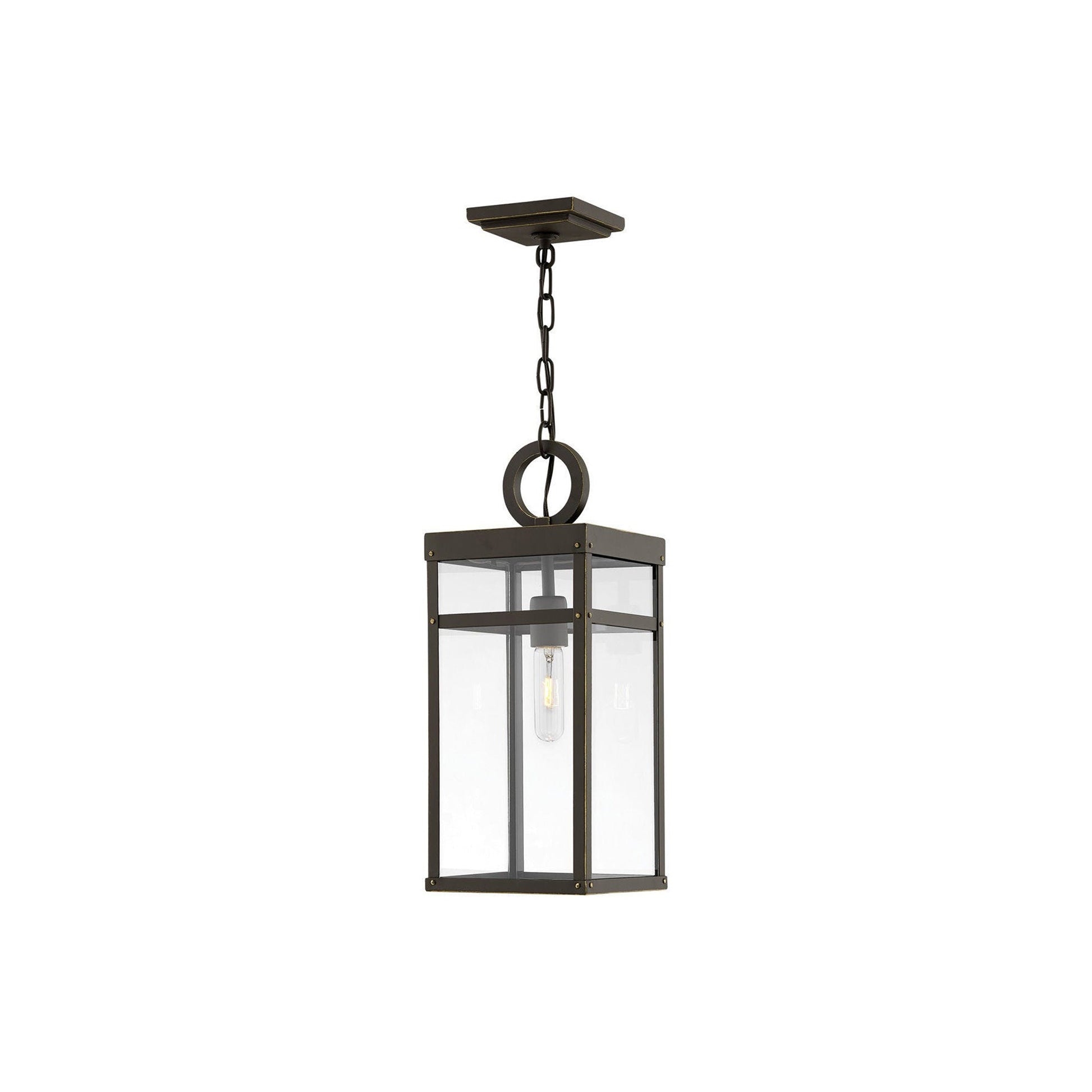 Porter Outdoor Pendant Light in Medium/Oil Rubbed Bronze.