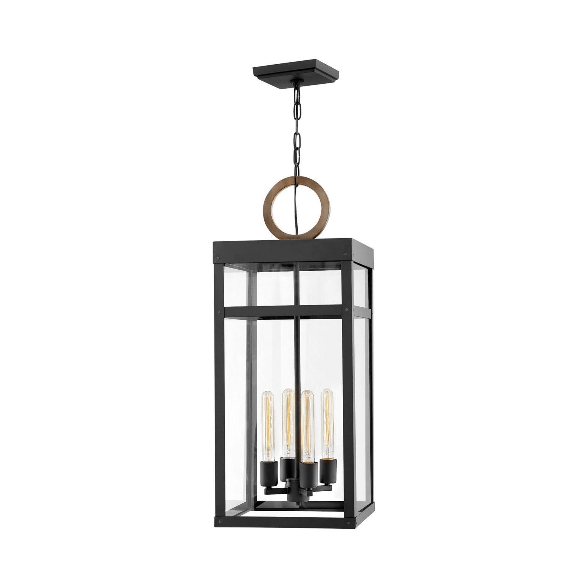 Porter Outdoor Pendant Light in Large/Black.