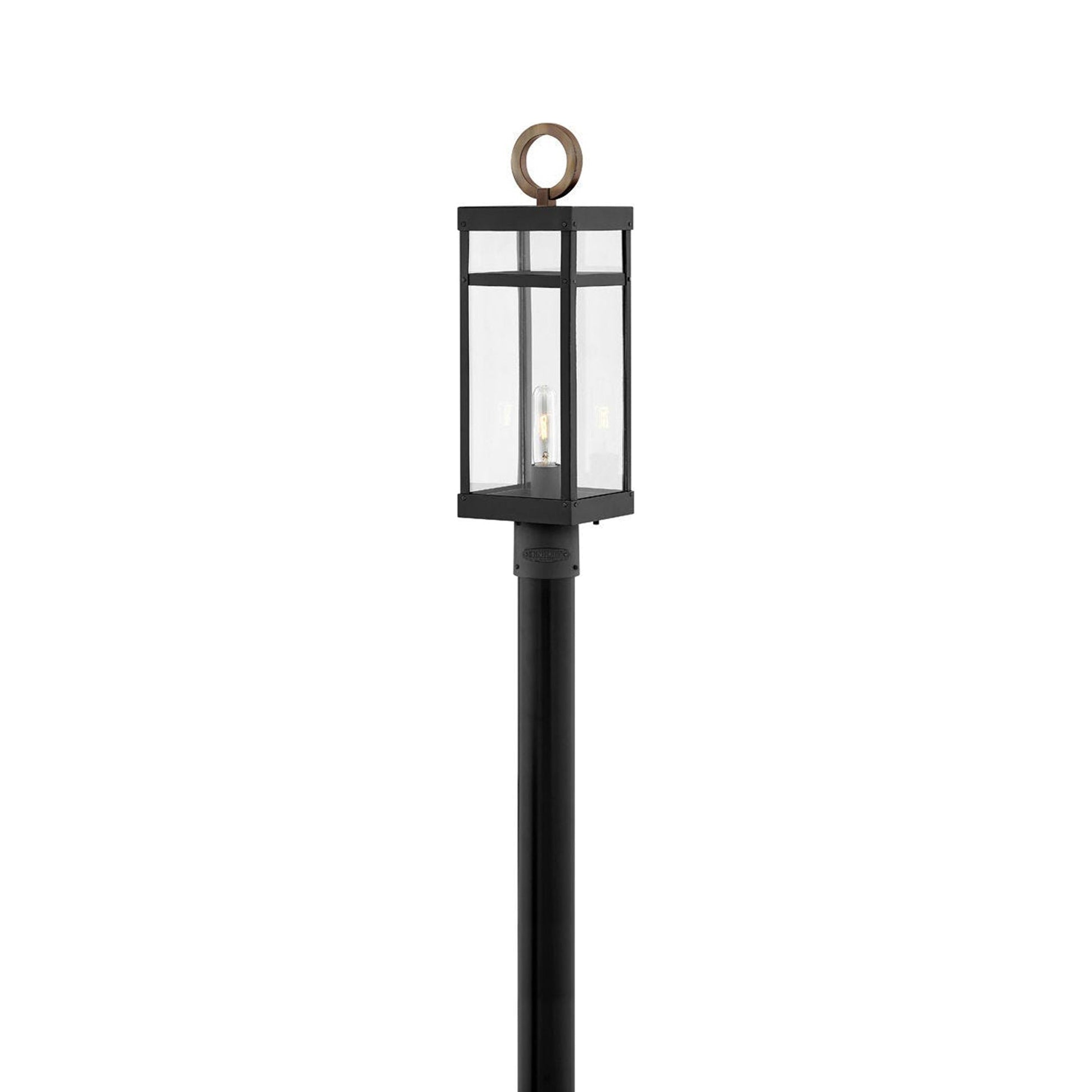 Porter Outdoor Post Light in Black/LED.