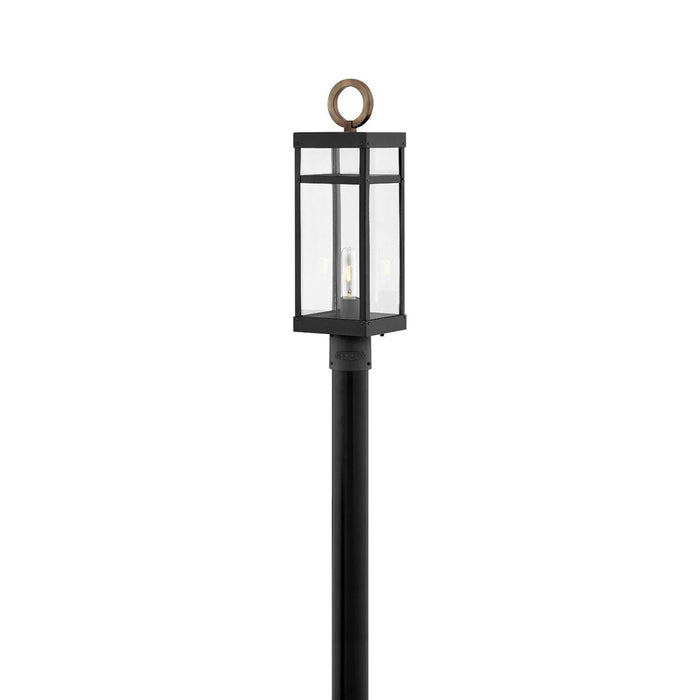 Porter Outdoor Post Light in Black/LED.