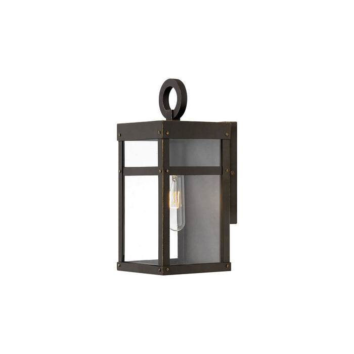 Porter Outdoor Wall Light in X-Small/Oil Rubbed Bronze.
