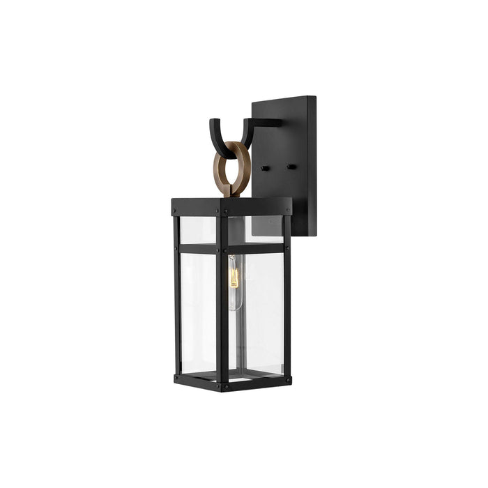 Porter Outdoor Wall Light in Small/Black.