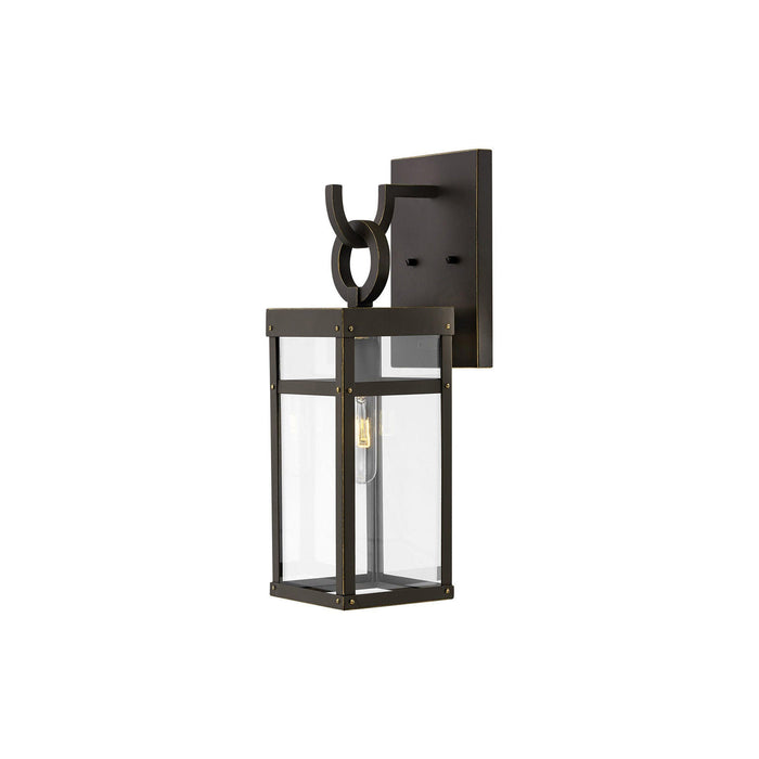 Porter Outdoor Wall Light in Small/Oil Rubbed Bronze.