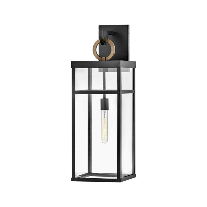 Porter Outdoor Wall Light in X-Large/Black.
