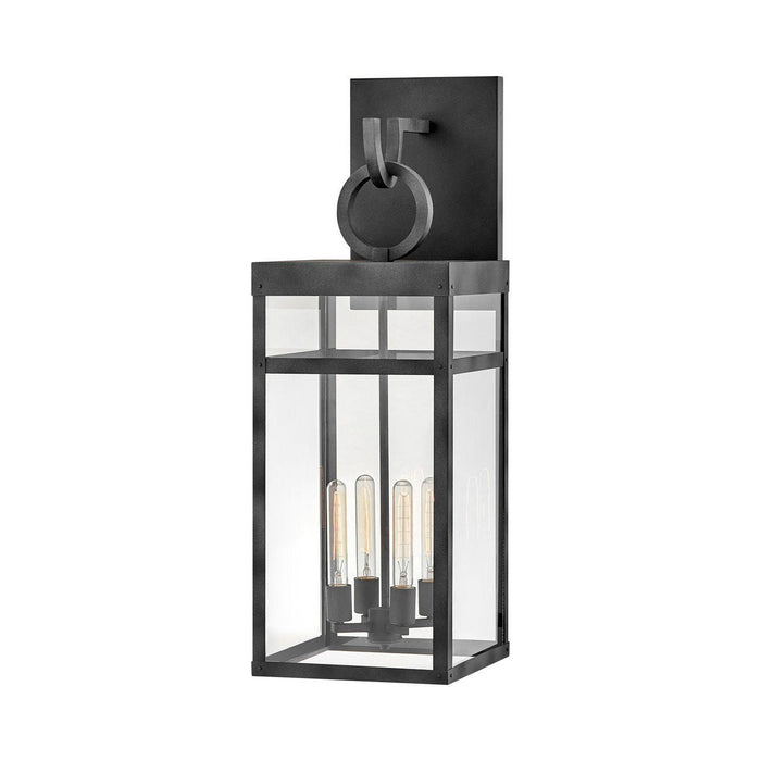 Porter Outdoor Wall Light in XX-Large/Aged Zinc.