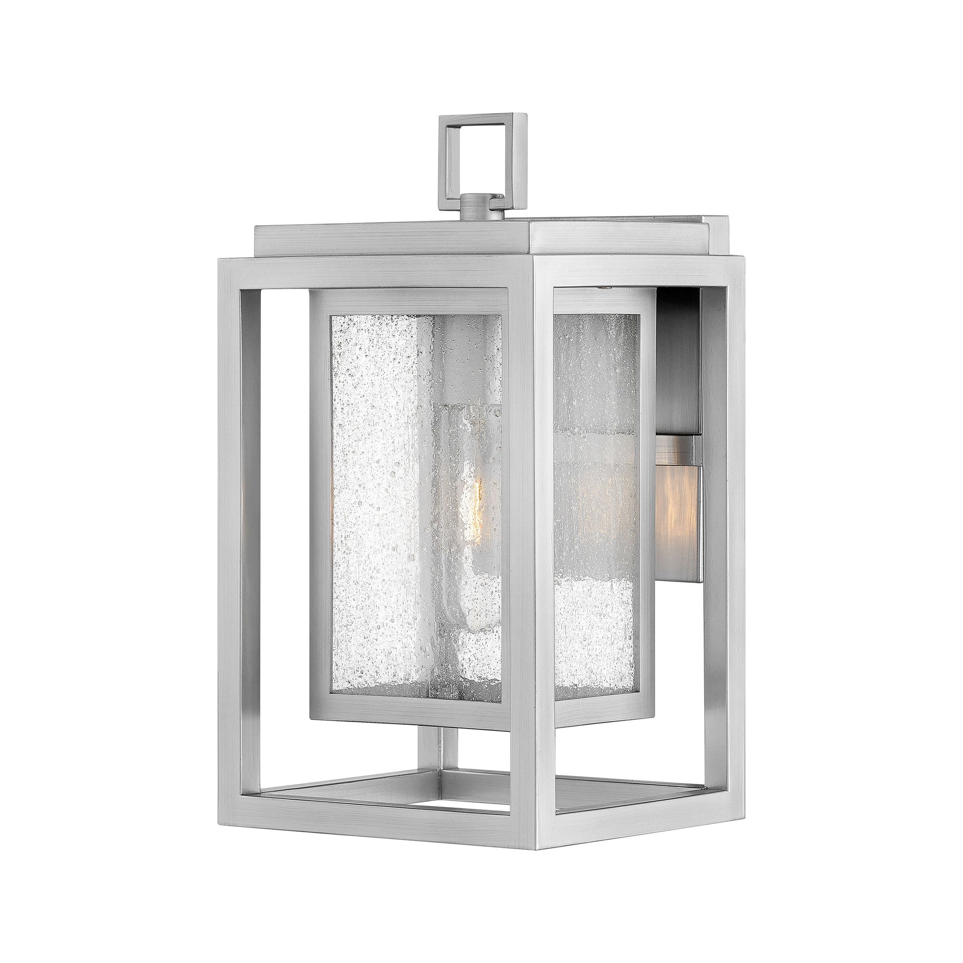 Republic Outdoor Wall Light in Satin Nickel (Small).