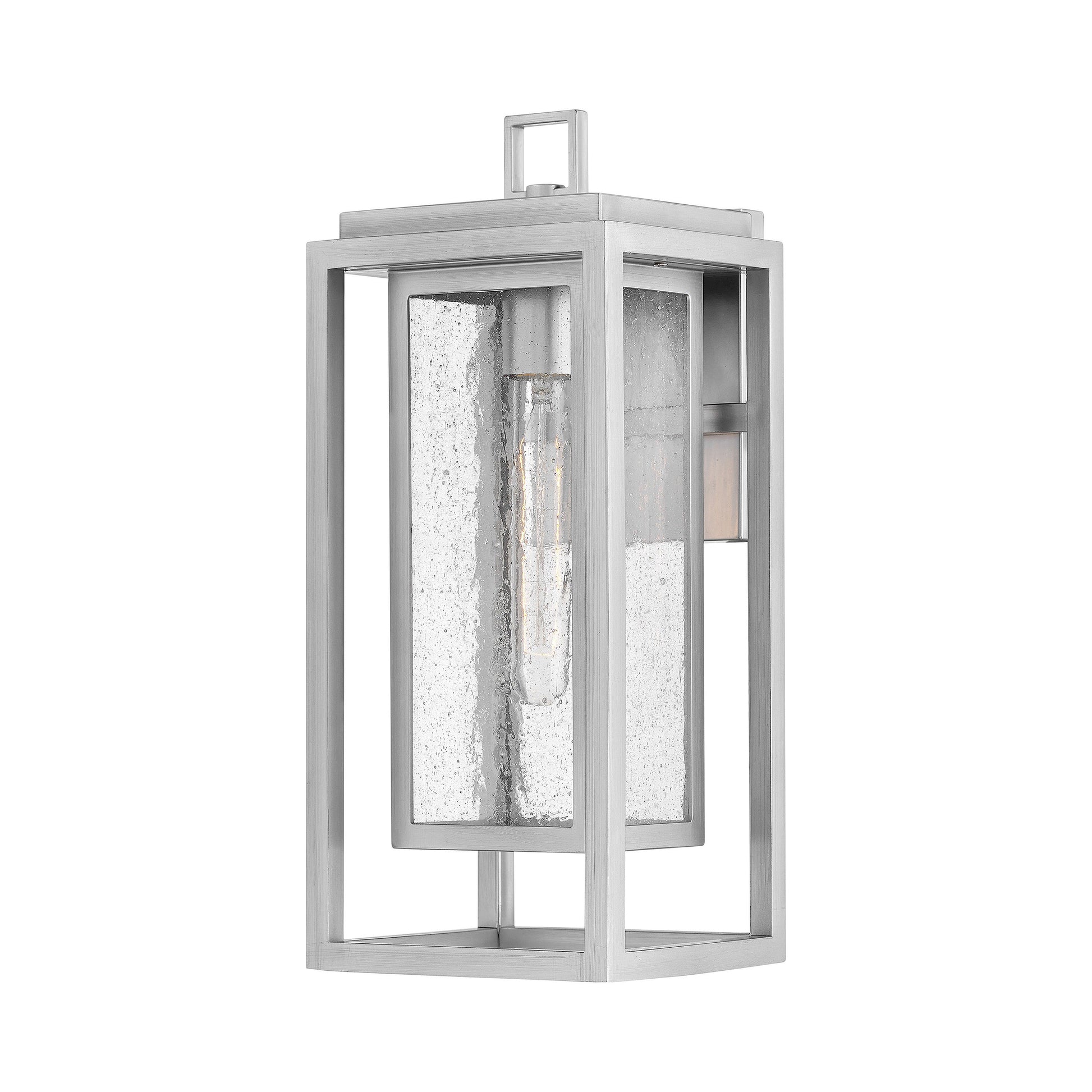 Republic Outdoor Wall Light in Satin Nickel (Medium).