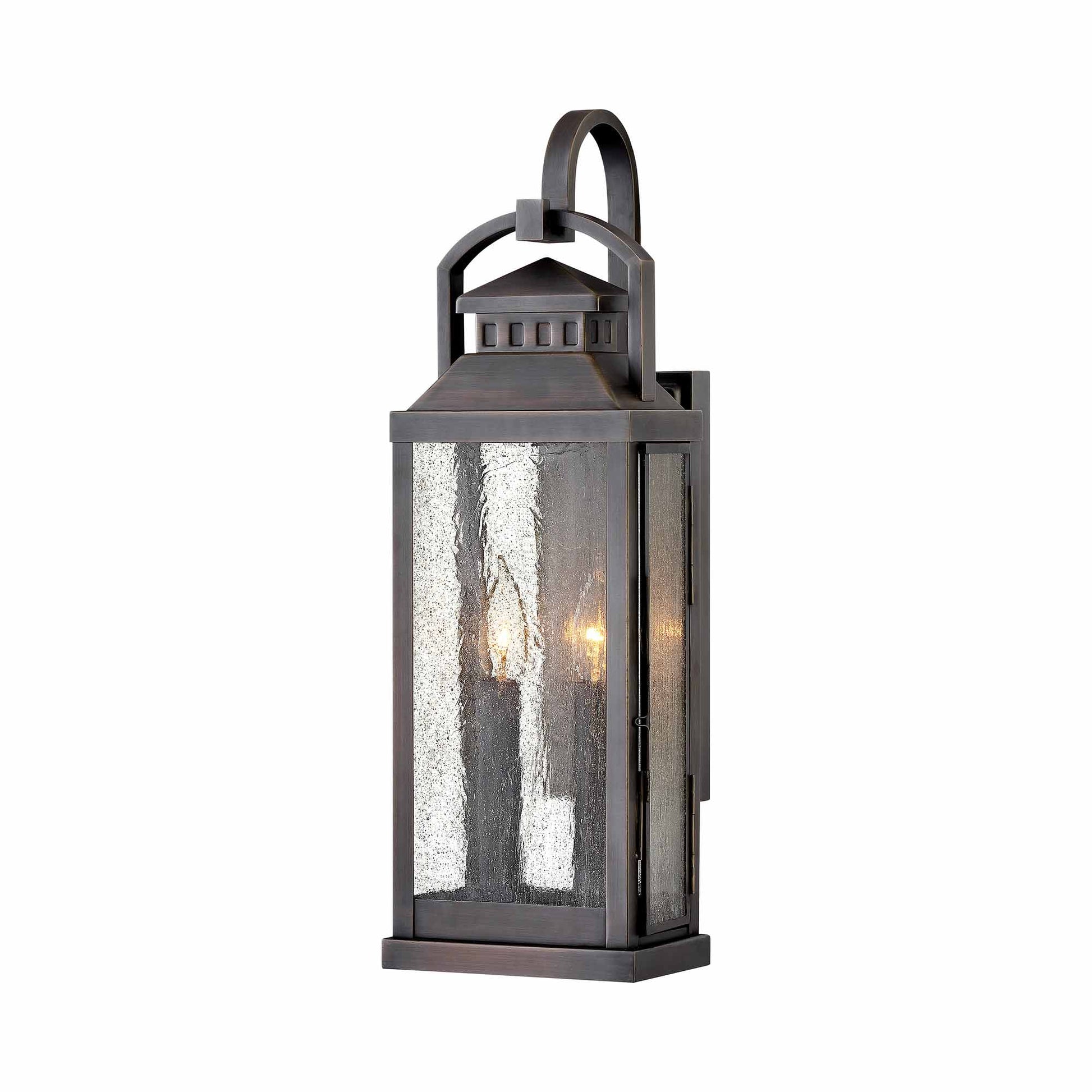 Revere Outdoor Wall Light in Blackened Brass (Medium).
