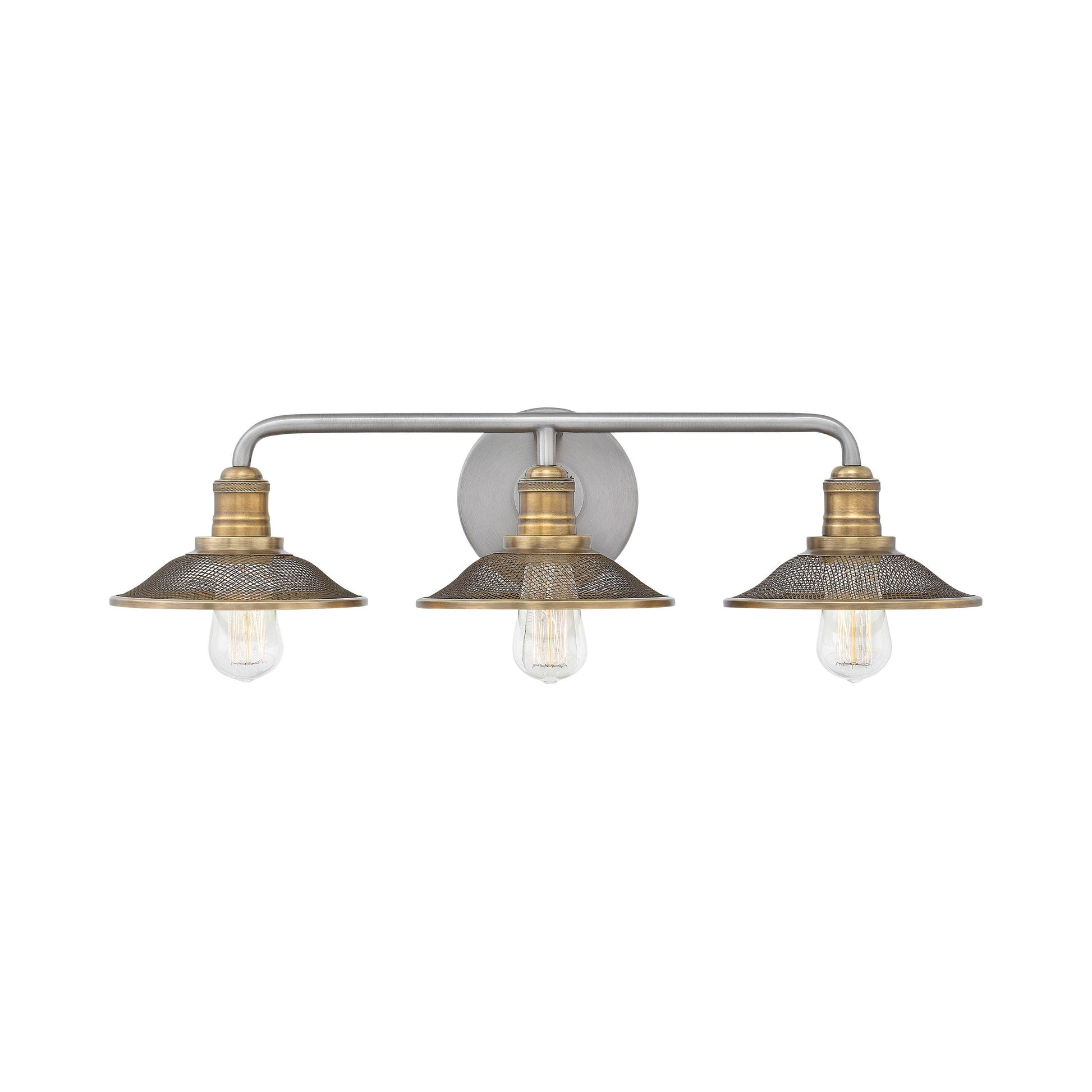 Rigby Bath Vanity Light in Antique Nickel (3-Light).