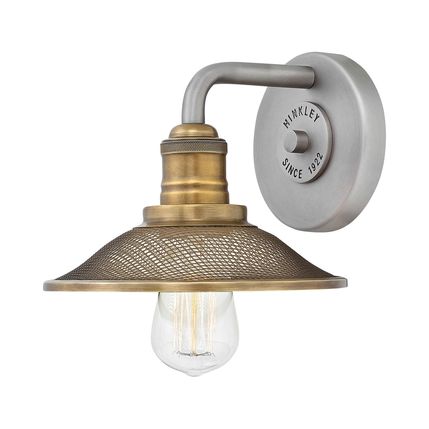 Rigby Bath Wall Light in Antique Nickel.