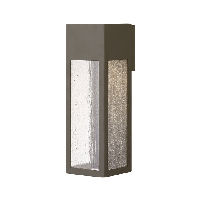 Rook Outdoor LED Wall Light in Large/Bronze.