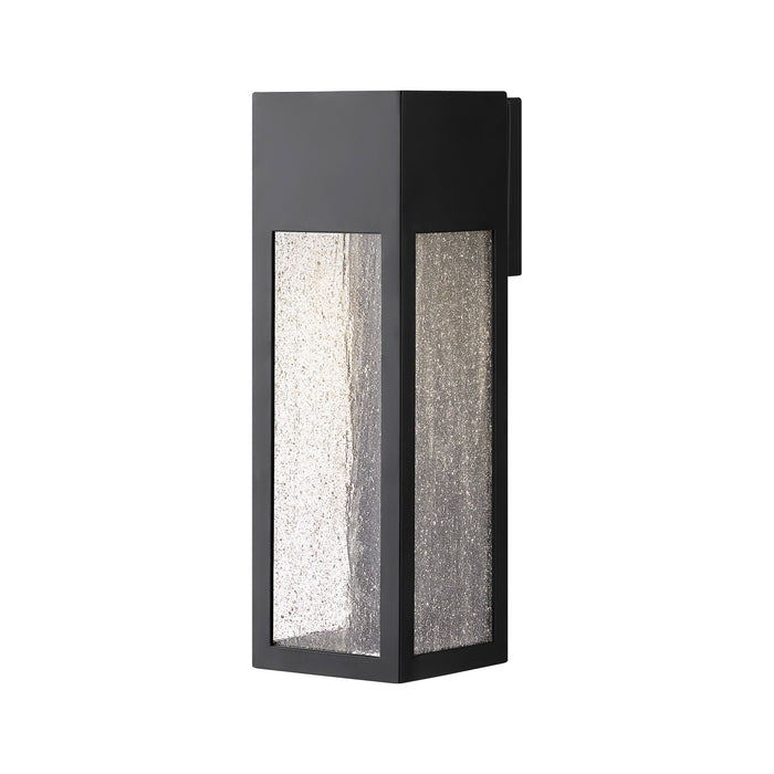 Rook Outdoor LED Wall Light in Large/Satin Black.