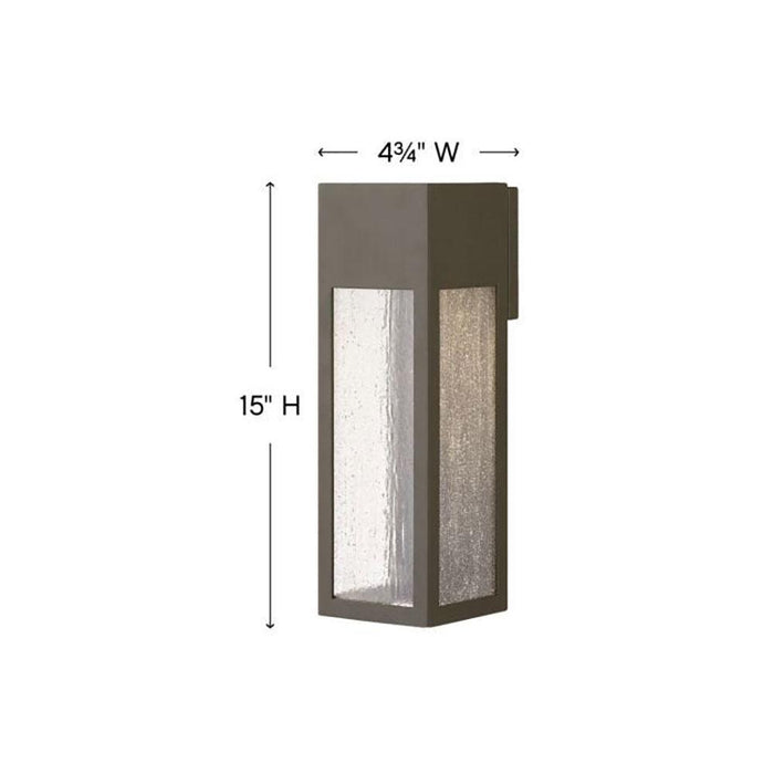 Rook Outdoor LED Wall Light - line drawing.