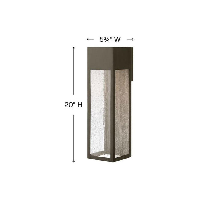 Rook Outdoor LED Wall Light - line drawing.