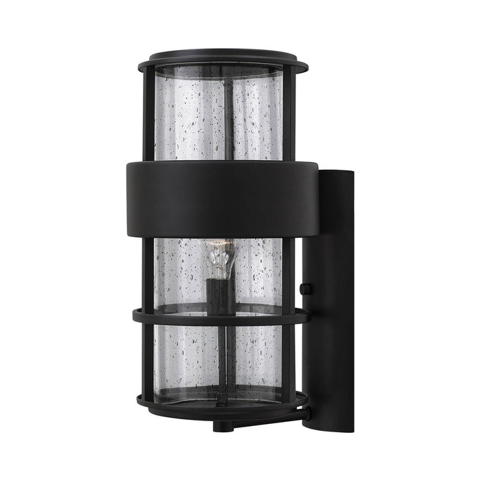 Saturn Outdoor Wall Light in Large/Satin Black.