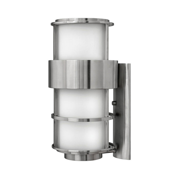 Saturn Outdoor Wall Light in Large/Stainless Steel.