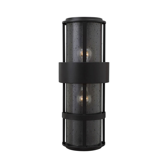 Saturn Outdoor Wall Light in X-Large/Satin Black.