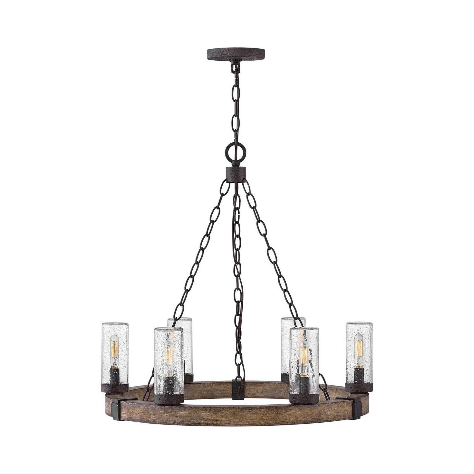 Sawyer Outdoor Chandelier in Sequoia (6-Light).